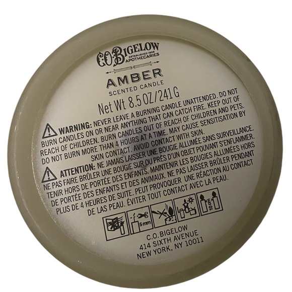 C.O.BIGELOW COZINESS AMBER SCENTED CANDLE 8.5 Oz HEALING AROMATHERAPY - Picture 4 of 8